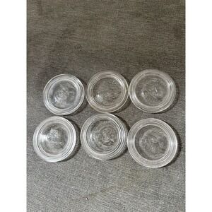 6 Vintage Ball Glass Inserts For Regular Mouth Canning Jars 2 1/2" Set2